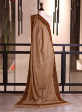 Royal Fashion Embroidered Woolen Shawls - RF25SH I624-B02 Fawn